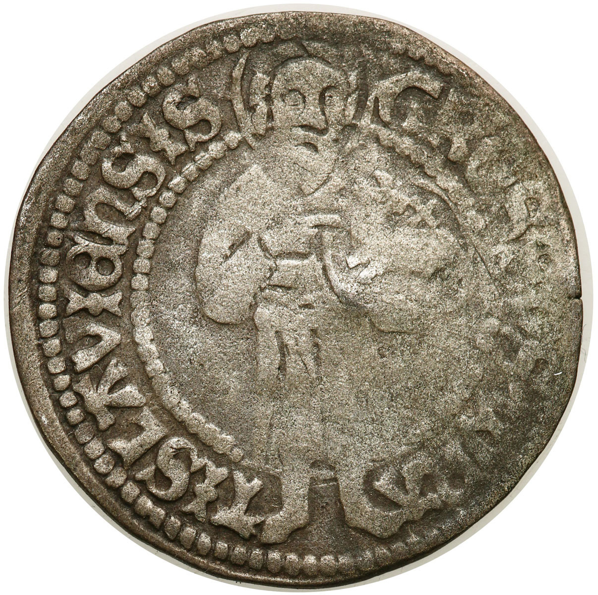 Śląsk. Maciej Korwin (1469-1490). Półgrosz, bez daty, Wrocław - RZADKI